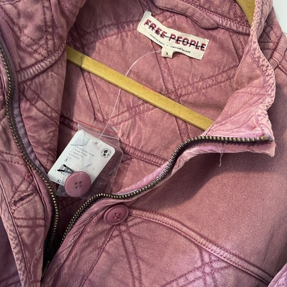 Free People Juno Quilted Oversized Slouchy Bomber Jacket Size Small NWT - Picture 5 of 13